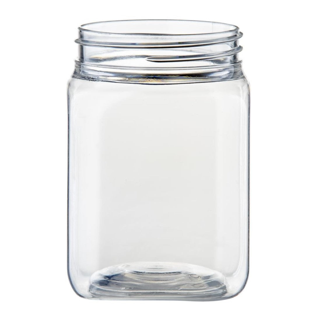 200ml Clear Plastic Jar + Black Lid