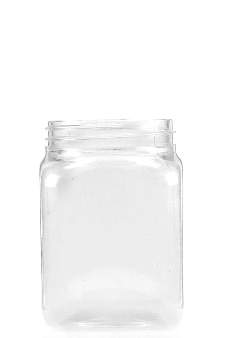 200ml Clear Plastic Jar + Black Lid
