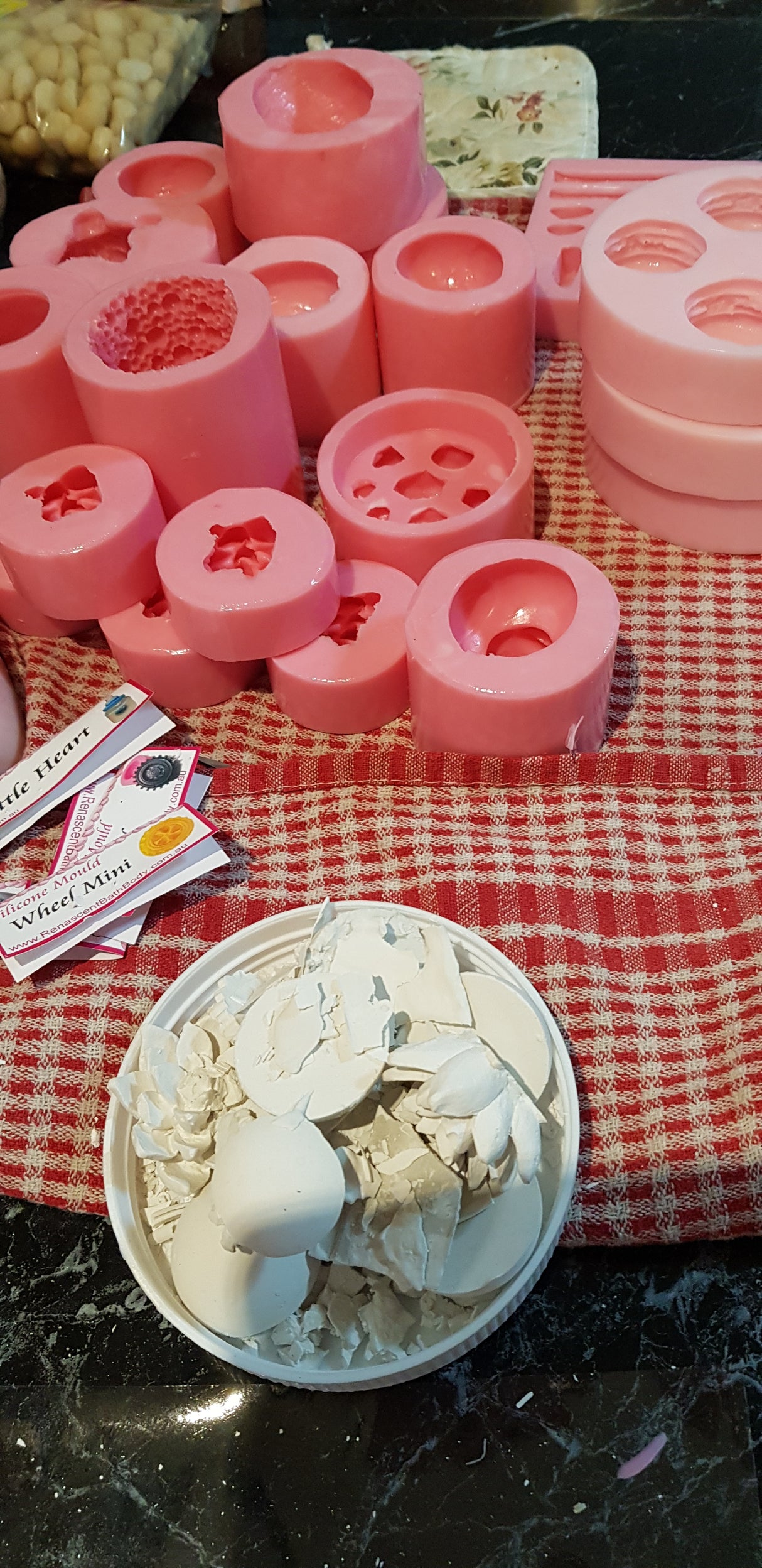 Silicone rubber liquid PINK for mould making *NEW Platinum Cure Food Grade