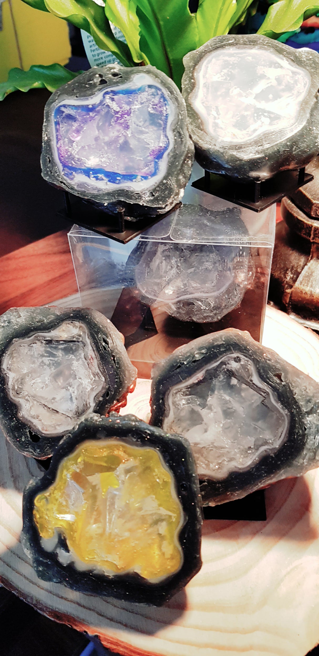 Geode Citrine Crystal Gem Specimen Soap Bar (WS Available) Gift Boxed + Stage