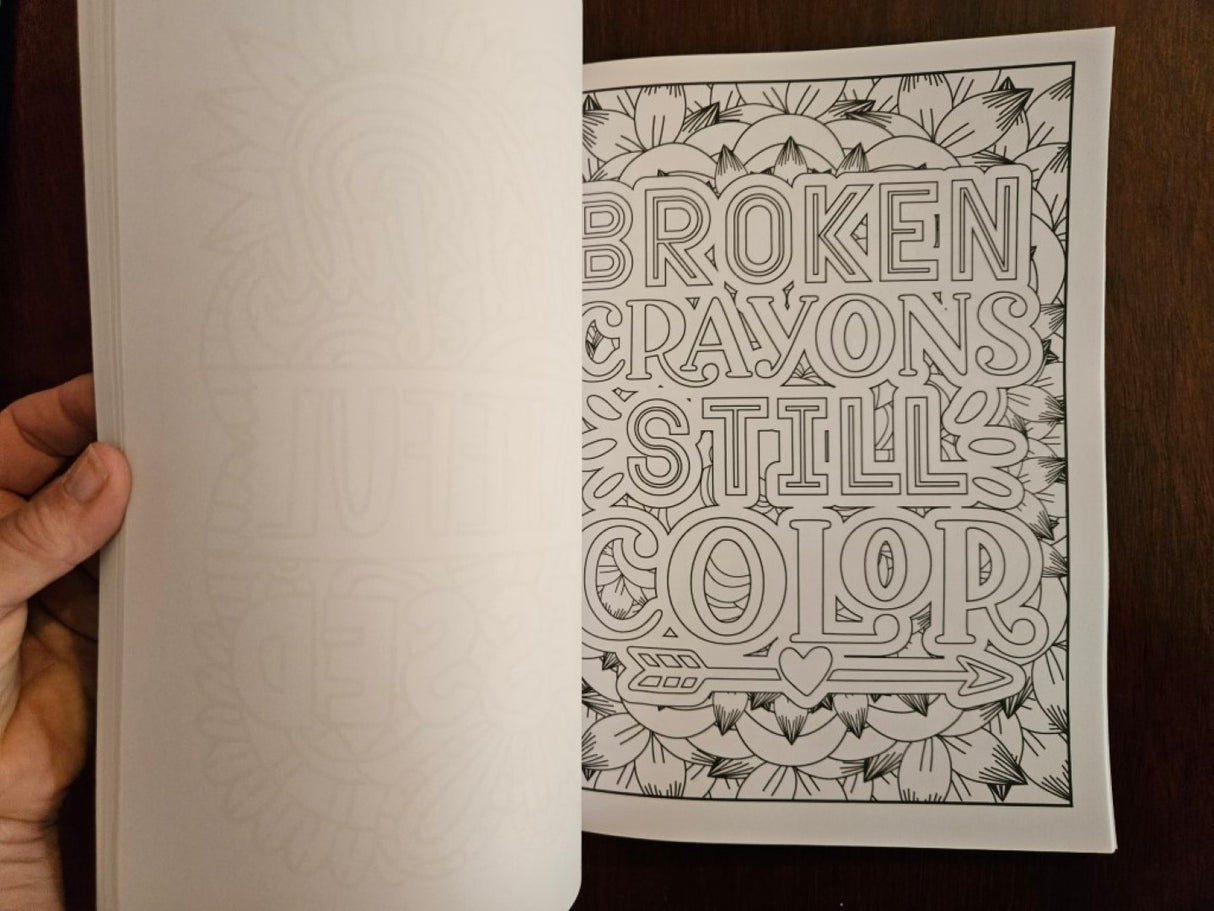 Motivational Quotes Adult Colouring Book: Never Stop Looking Up - Lesley Mitchell