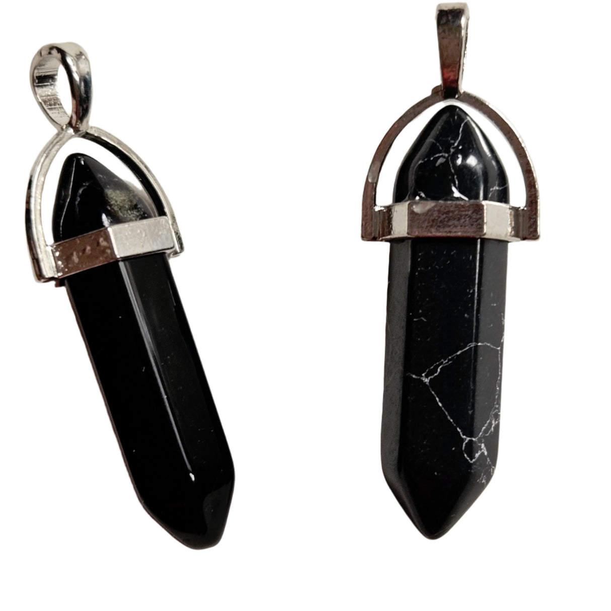 Gemstone Polished Genuine Pendant Crystal Point Silver