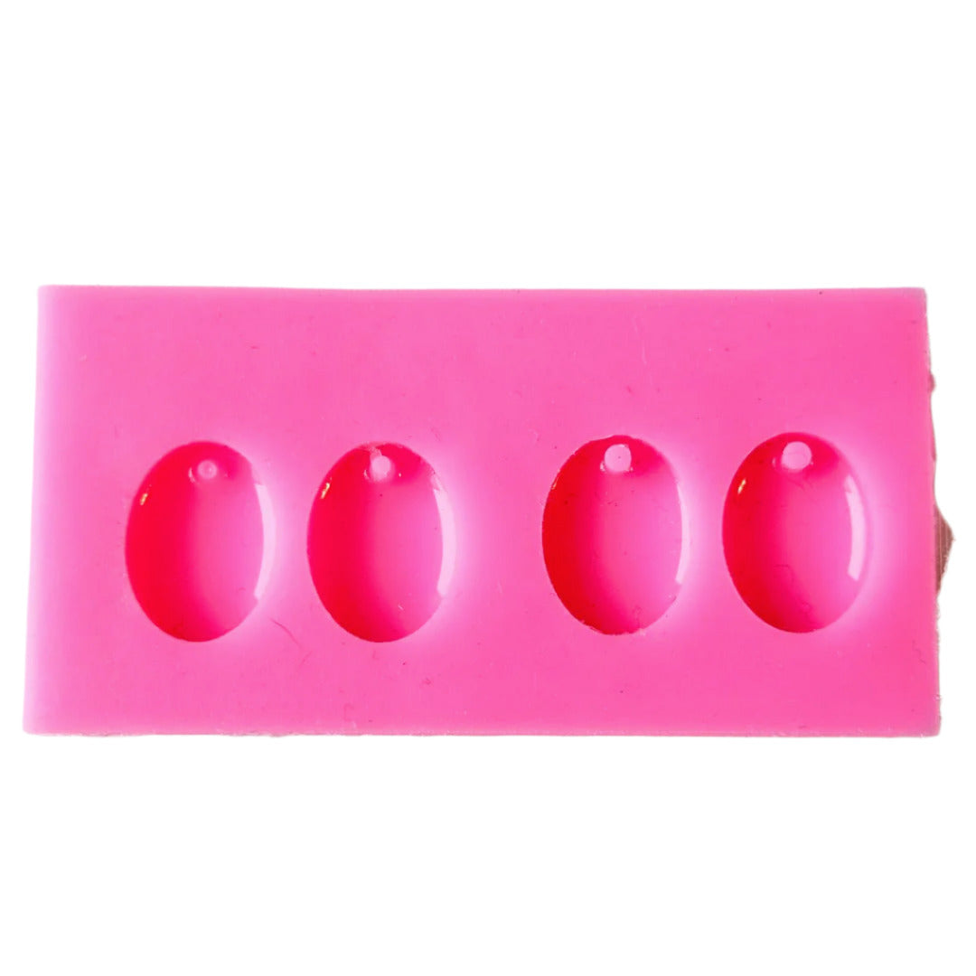 4 Oval Glossy Resin Silicone Mould Clearance