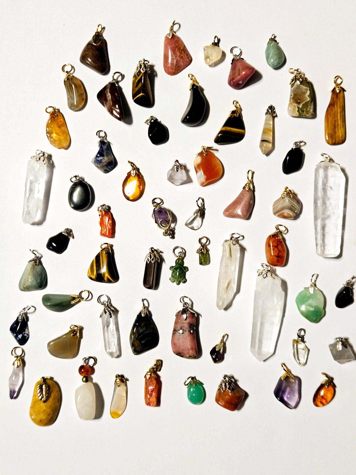 Gemstone Pendants Genuine, DIY, Bulk Lot 10 Natural Australian Hand Made RRP $12each