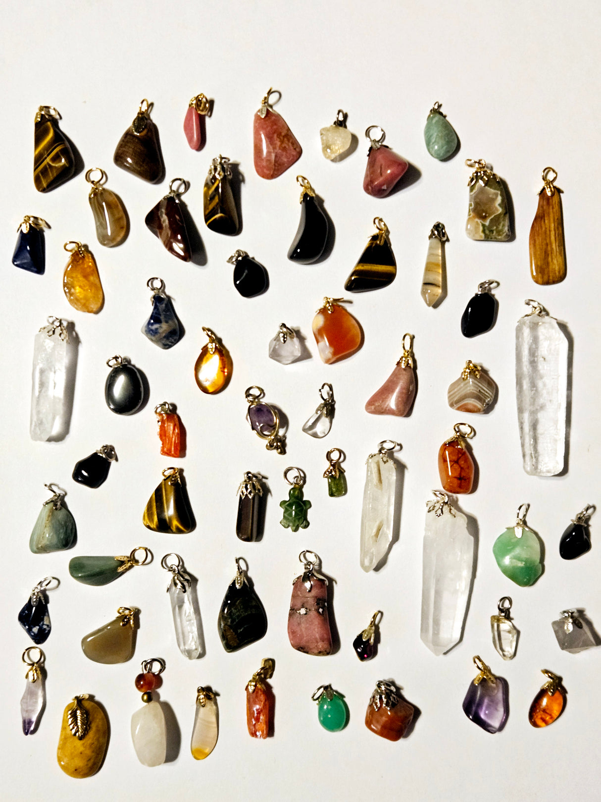 Gemstone Pendants Genuine, DIY, Bulk Lot 10 Natural Australian Hand Made RRP $12each