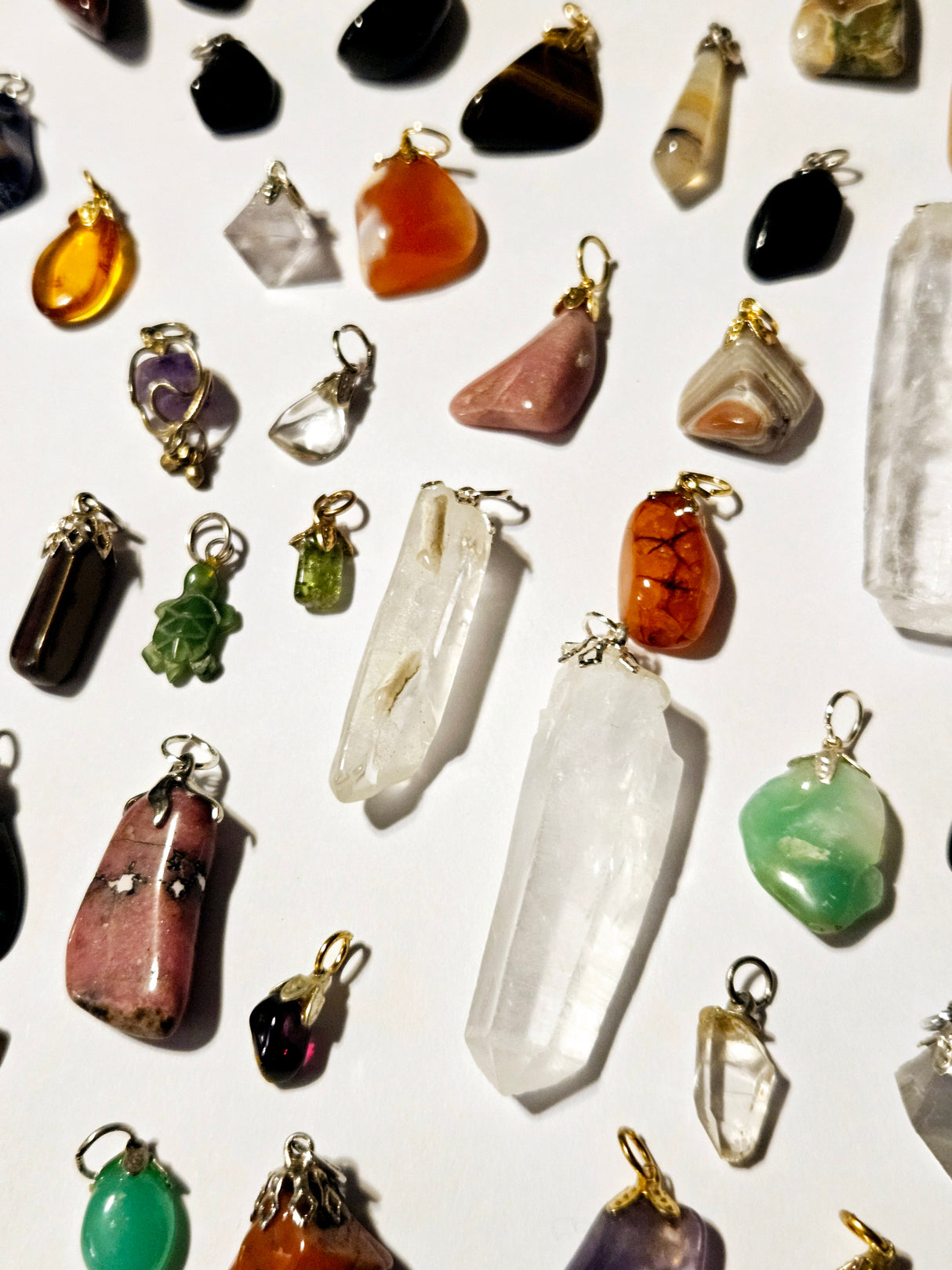 Gemstone Pendants Genuine, DIY, Bulk Lot 10 Natural Australian Hand Made RRP $12each
