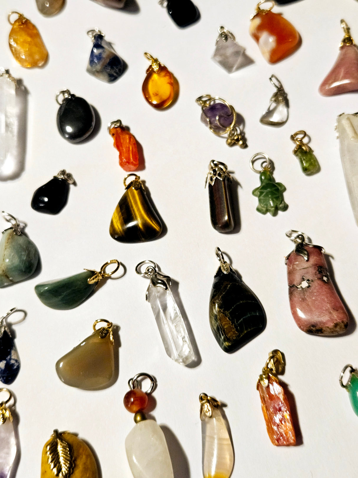 Gemstone Pendants Genuine, DIY, Bulk Lot 10 Natural Australian Hand Made RRP $12each