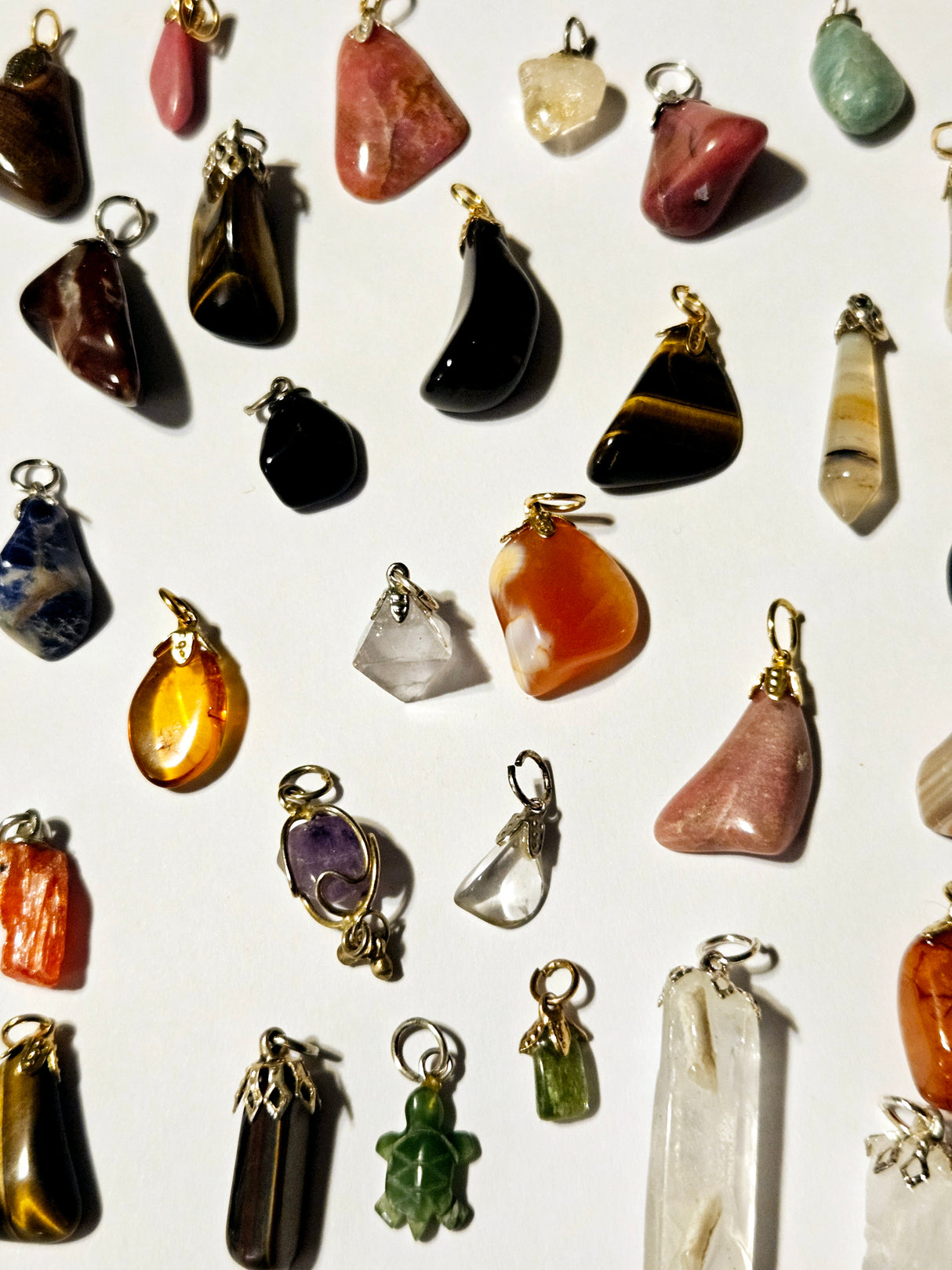 Gemstone Pendants Genuine, DIY, Bulk Lot 10 Natural Australian Hand Made RRP $12each