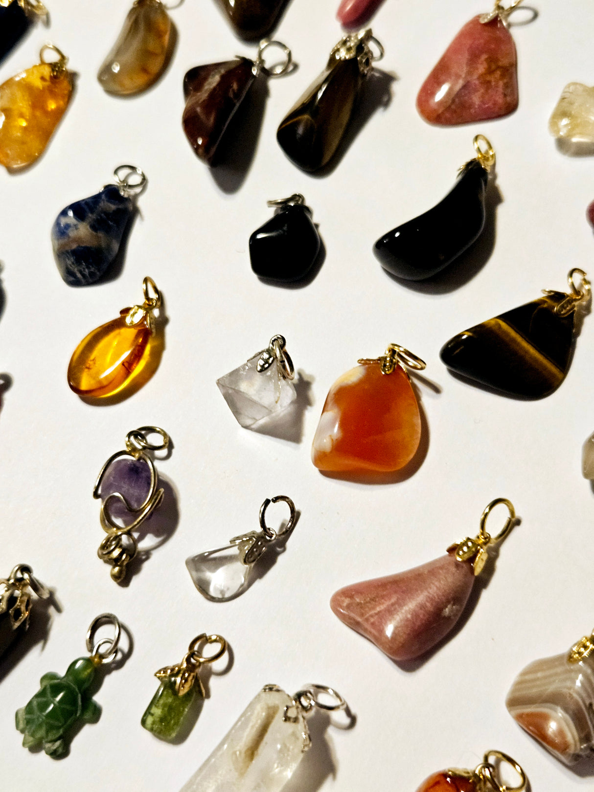 Gemstone Pendants Genuine, DIY, Bulk Lot 10 Natural Australian Hand Made RRP $12each