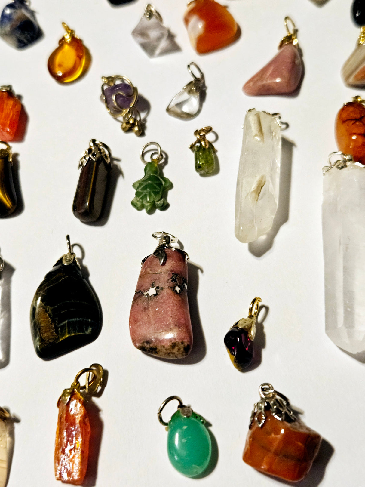 Gemstone Pendants Genuine, DIY, Bulk Lot 10 Natural Australian Hand Made RRP $12each