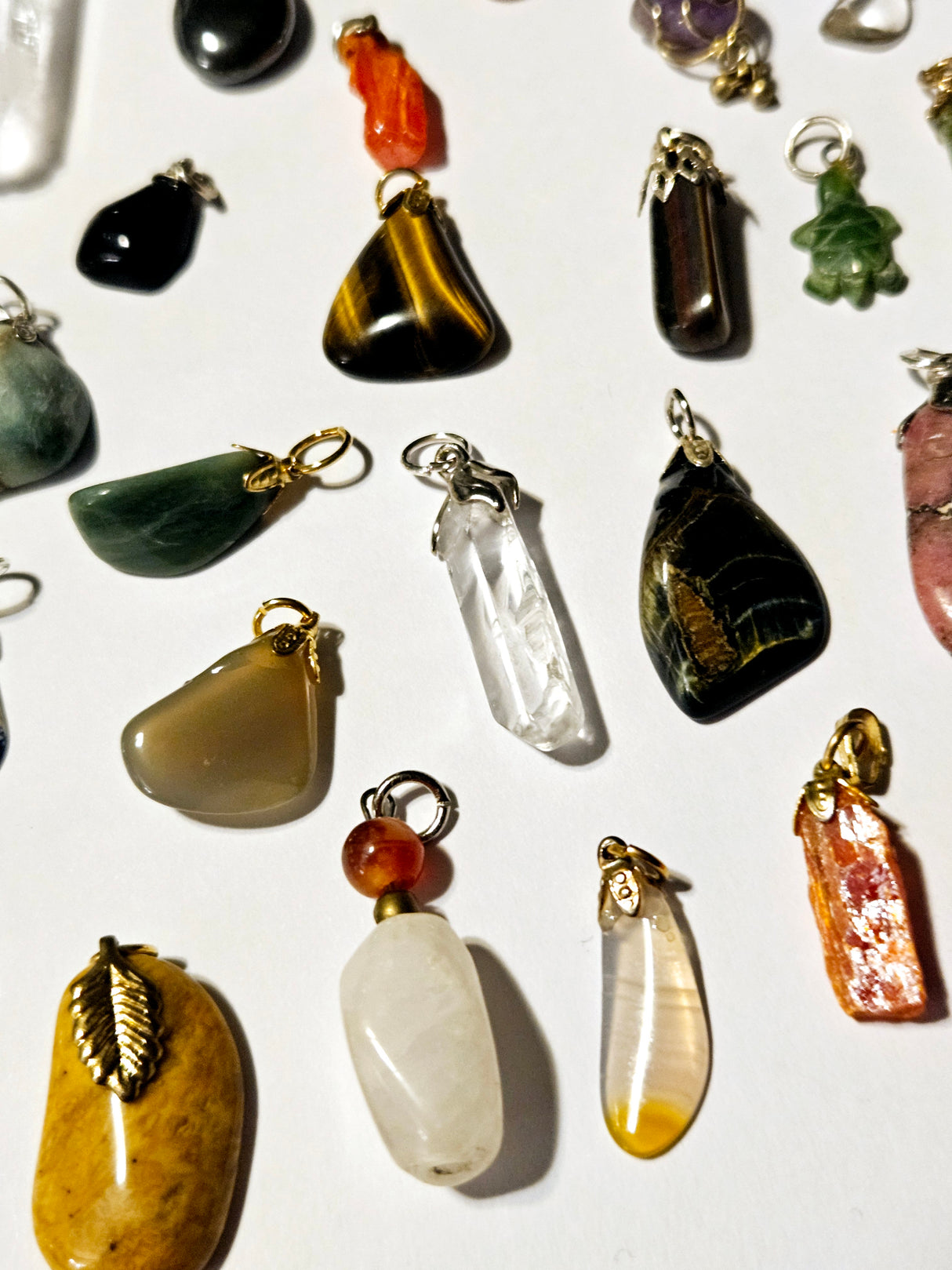 Gemstone Pendants Genuine, DIY, Bulk Lot 10 Natural Australian Hand Made RRP $12each