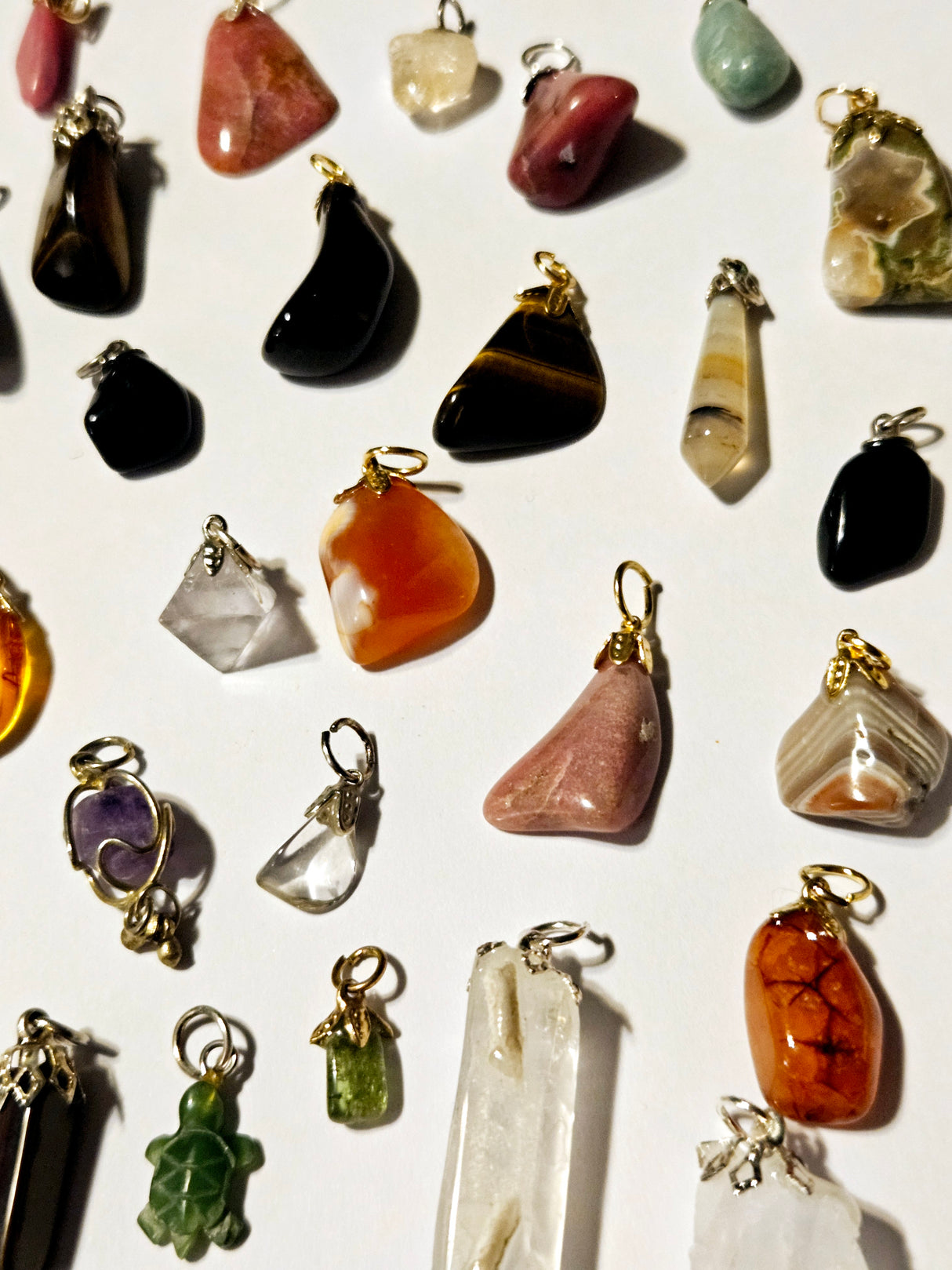 Gemstone Pendants Genuine, DIY, Bulk Lot 10 Natural Australian Hand Made RRP $12each