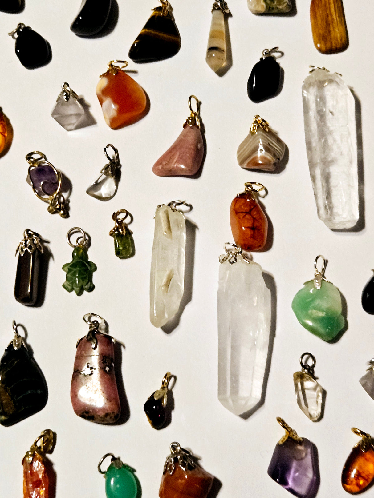 Gemstone Pendants Genuine, DIY, Bulk Lot 10 Natural Australian Hand Made RRP $12each