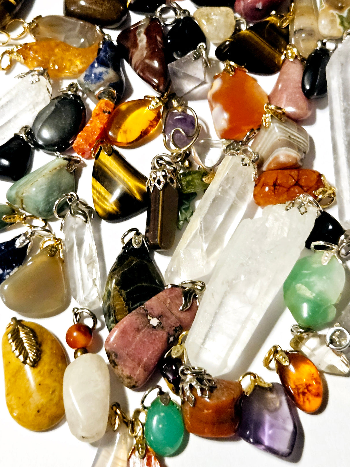 Gemstone Pendants Genuine, DIY, Bulk Lot 10 Natural Australian Hand Made RRP $12each