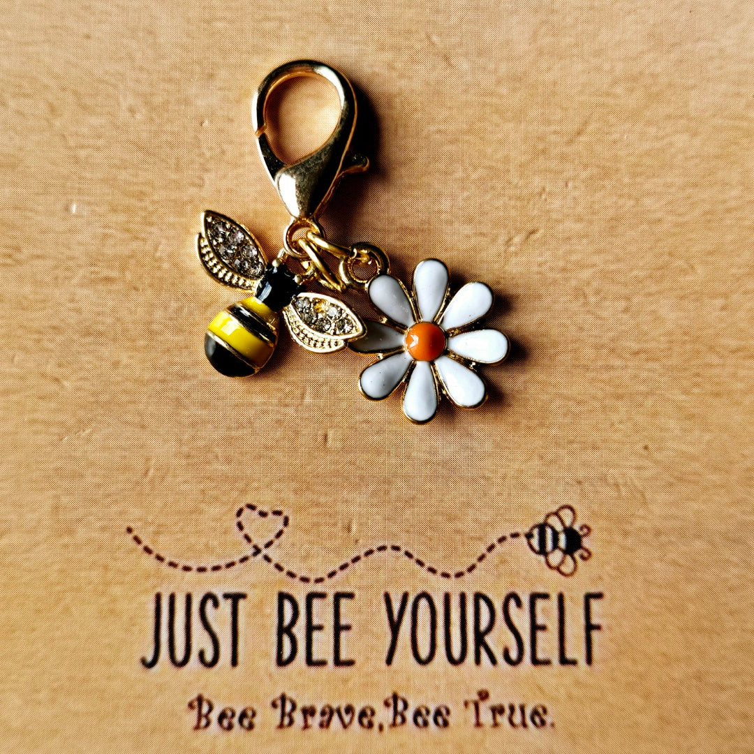 Just Bee yourself friendship gift metal charm