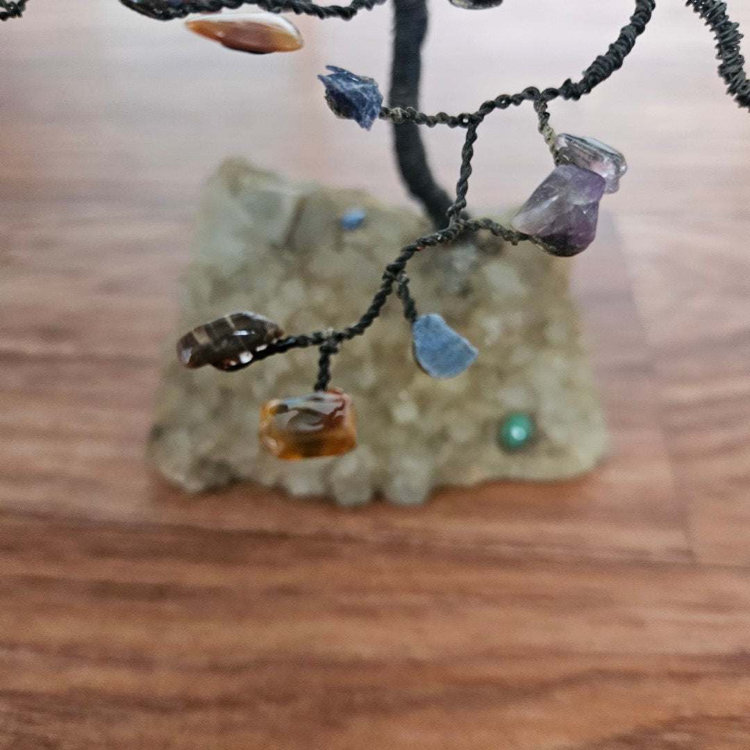 Hand Made Gemstone Crystal Fluorite Tree