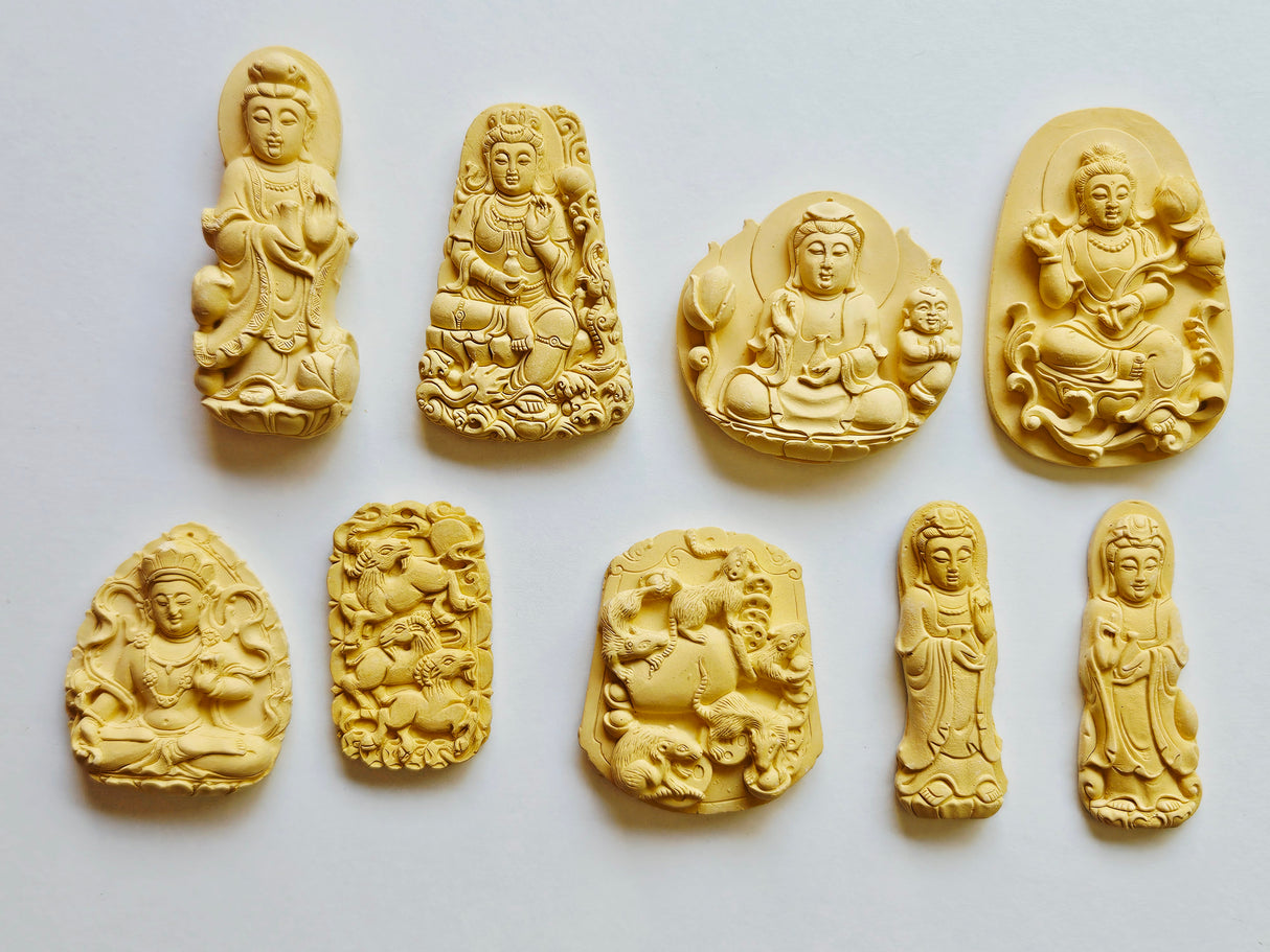 Artisan Hand carved Clay piece for jewellery or casting Many Styles You Choose