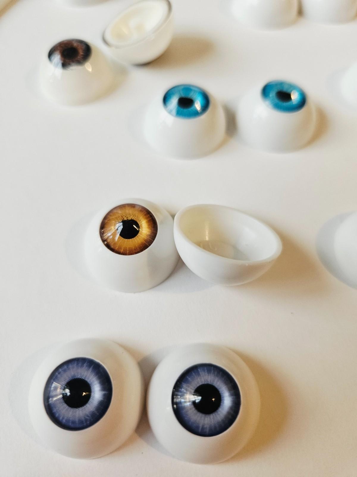 Reborn Doll Glass/Acrylic Eye Lot Multiple Colours + Bountiful Baby Lashes 10 Pr