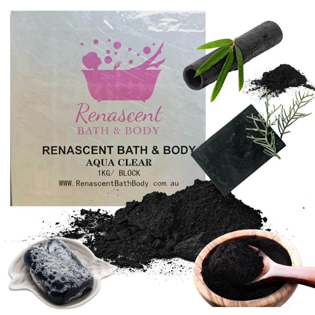 Activated Charcoal Aqua Clear MP Soap Base Palm Free