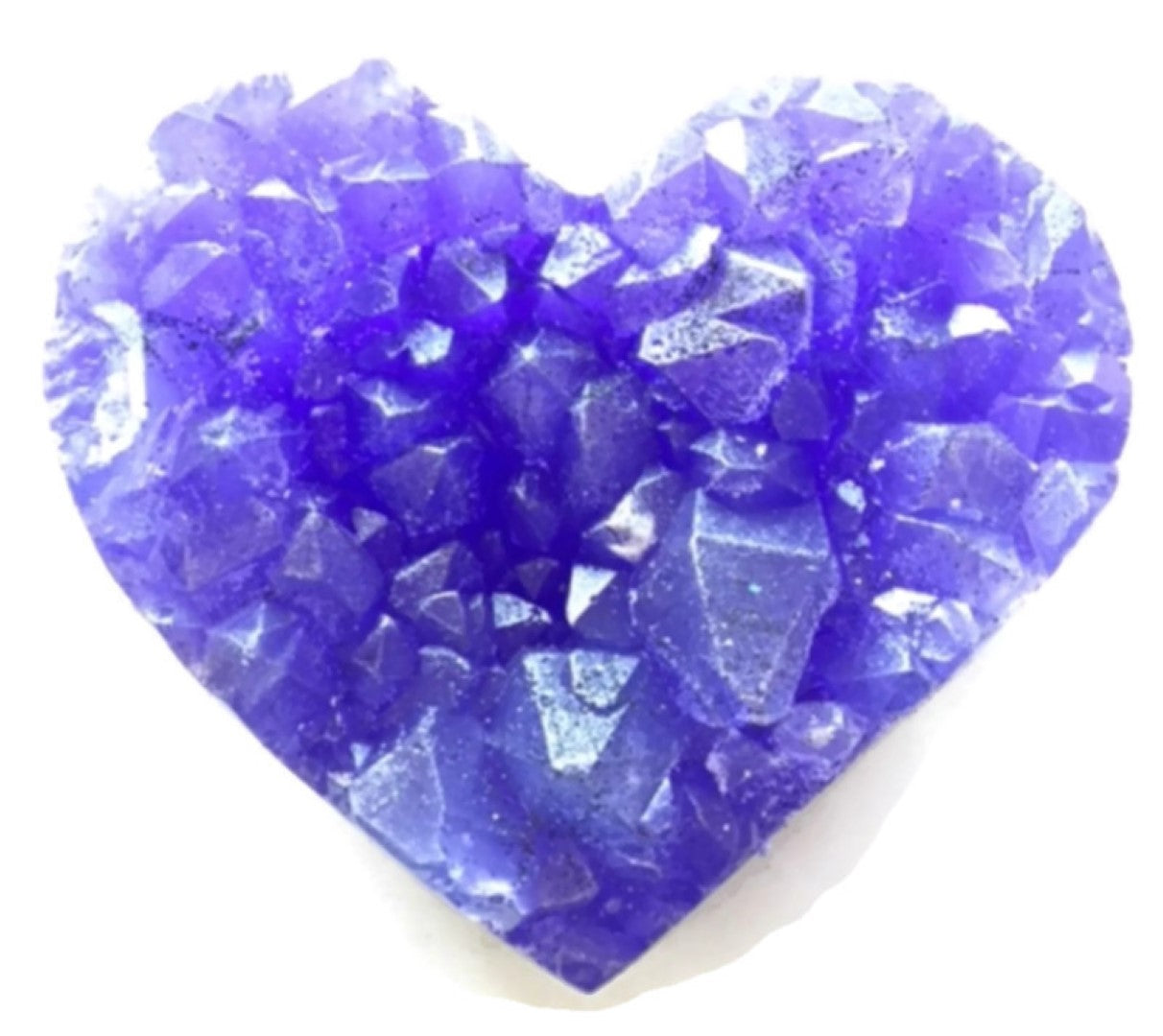 Amethyst Heart Gem Specimen Soap Bar Large Size bar (WS available) Gift Boxed + Stand