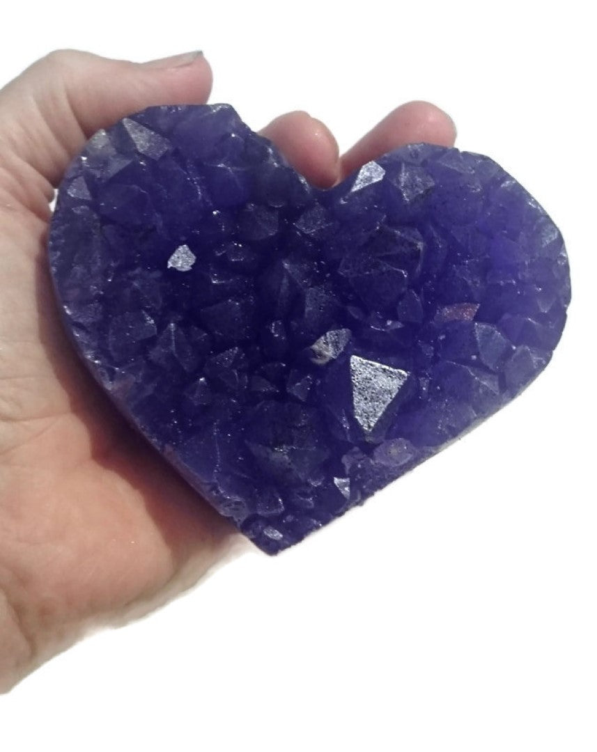 Amethyst Heart Gem Specimen Soap Bar Large Size bar (WS available) Gift Boxed + Stand