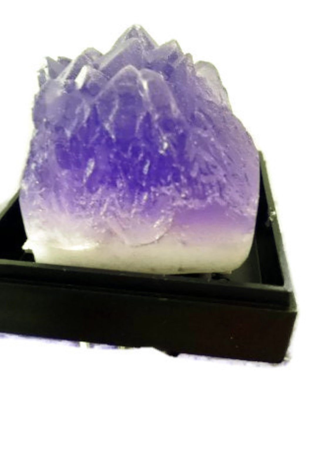 Amethyst Cluster Gem Specimen Soap Bar (WS available) Gift Boxed + Stand