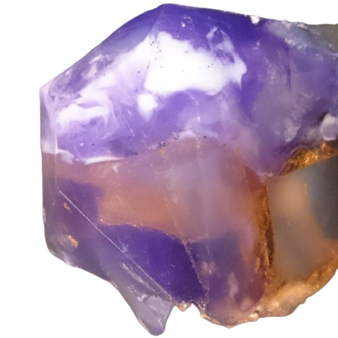 Amethyst Specimen Soap Bar Large Size (WS available) Gift Boxed + Stand