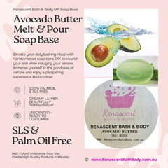 Avocado Butter Soap Base (SLS / Palm / Stearic Acid Free)