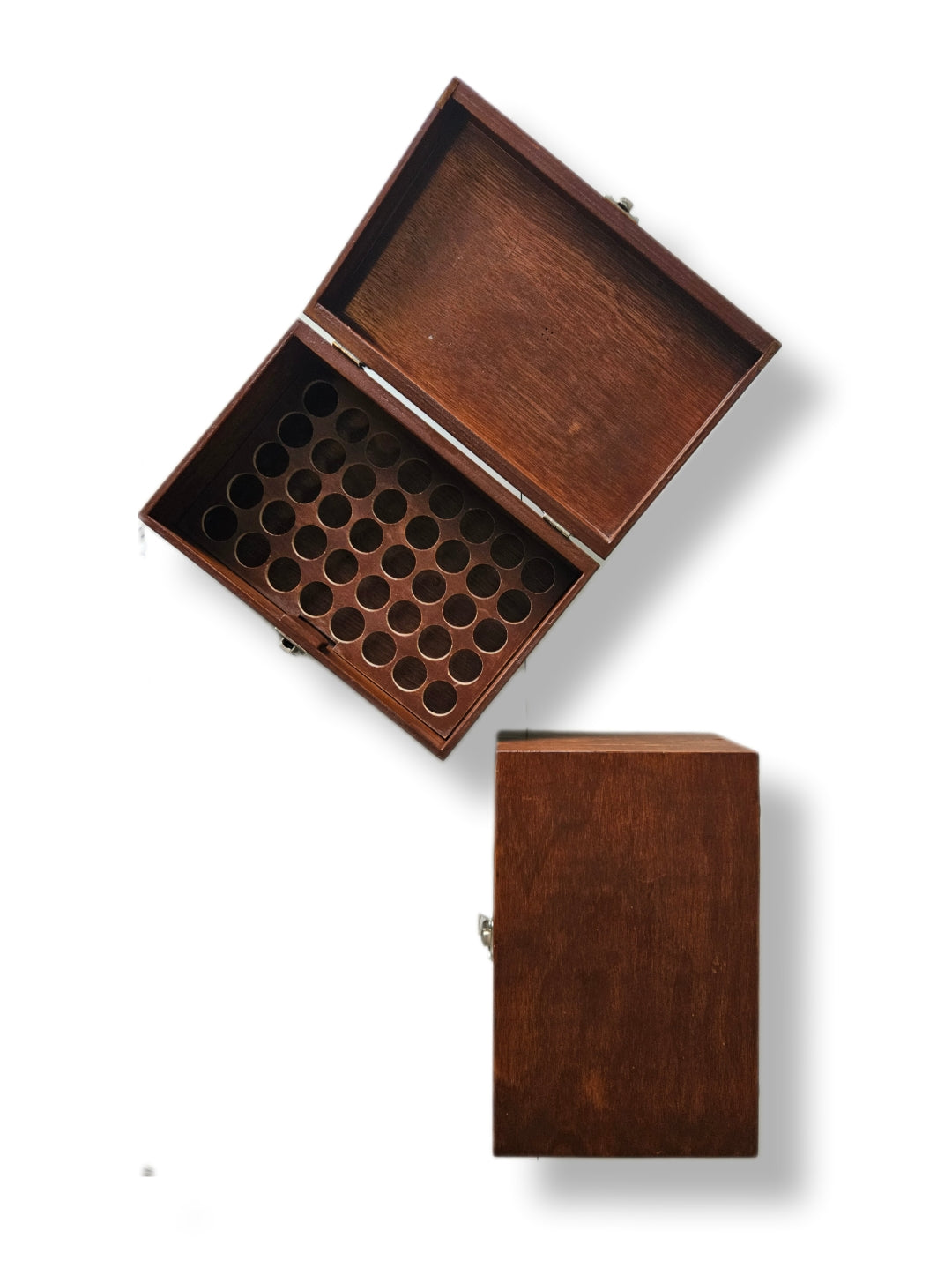 Gem Essences / Aromatherapy Wooden Box, holds 40 Bottles