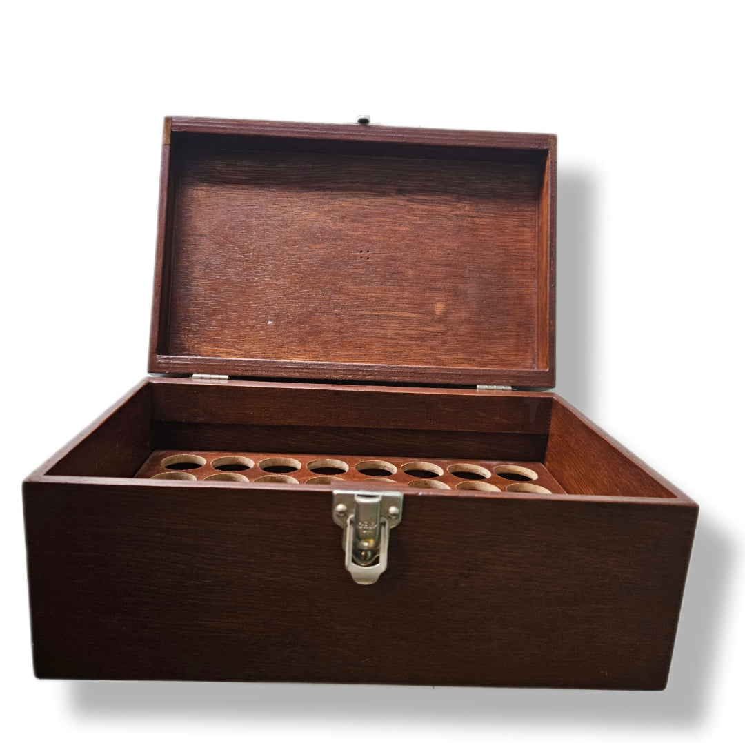 Gem Essences / Aromatherapy Wooden Box, holds 40 Bottles