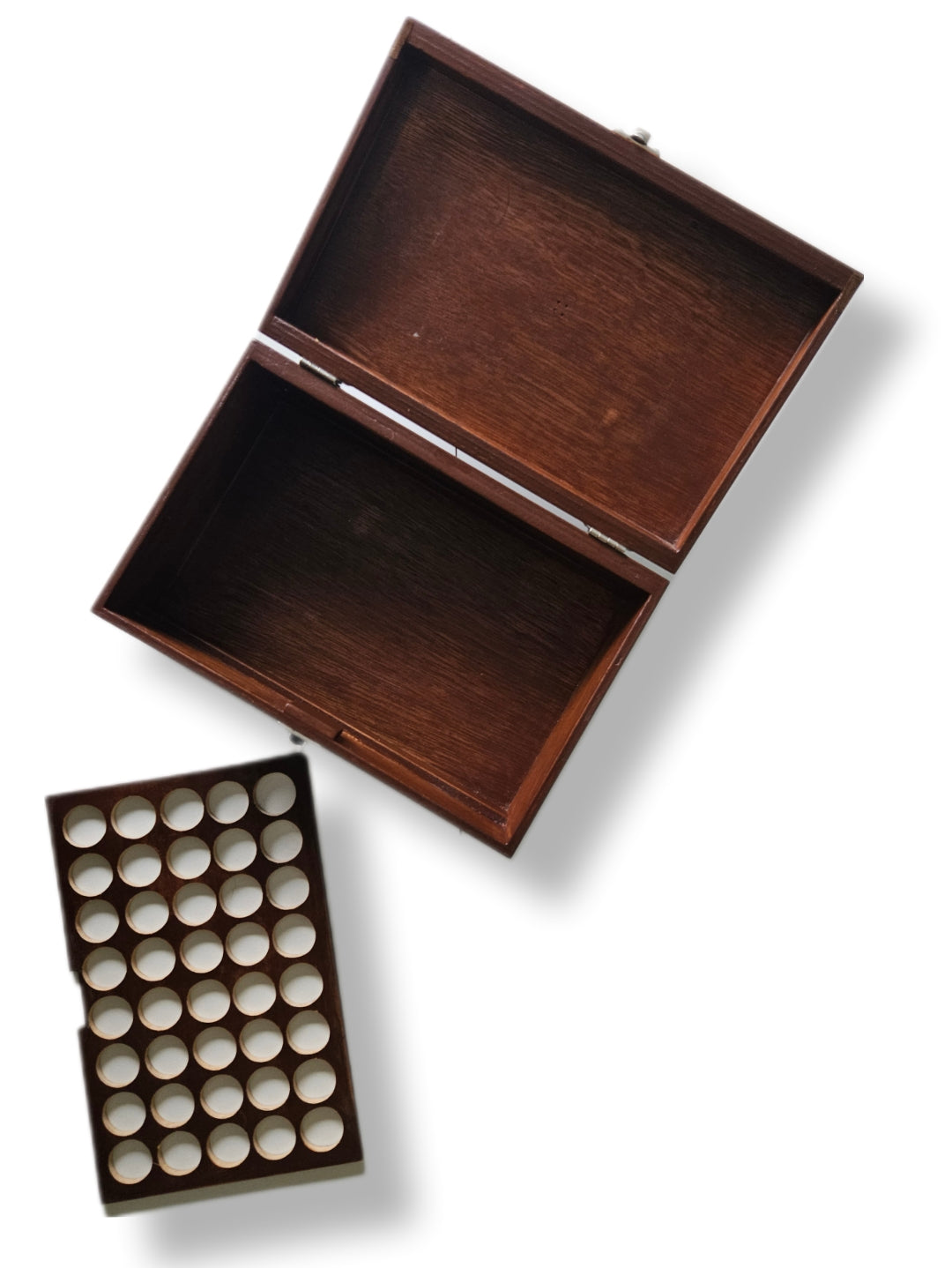 Gem Essences / Aromatherapy Wooden Box, holds 40 Bottles