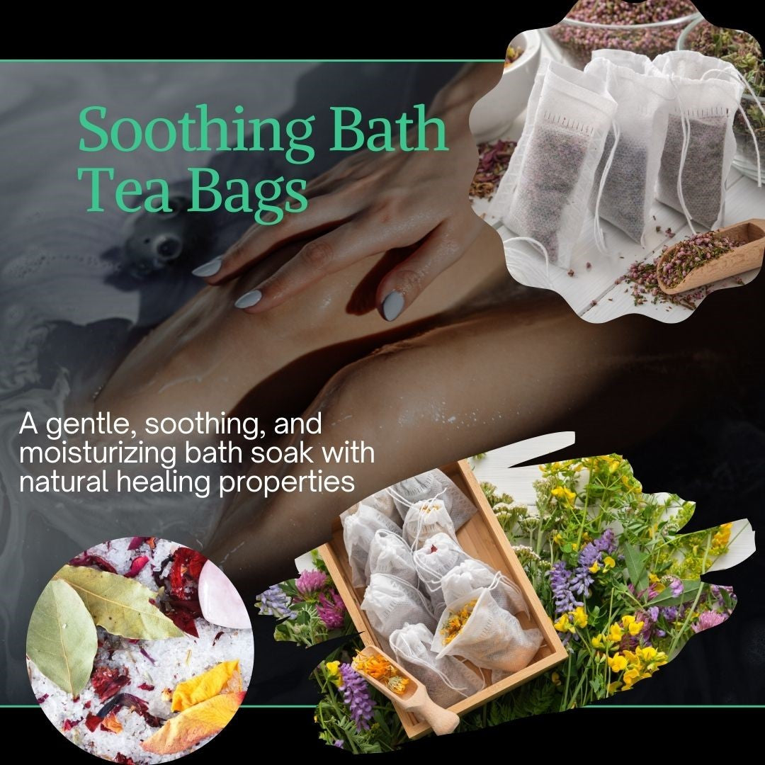 Bath Bags RELAX Tea Herbal Botanicals Flowers: Set of 3-10