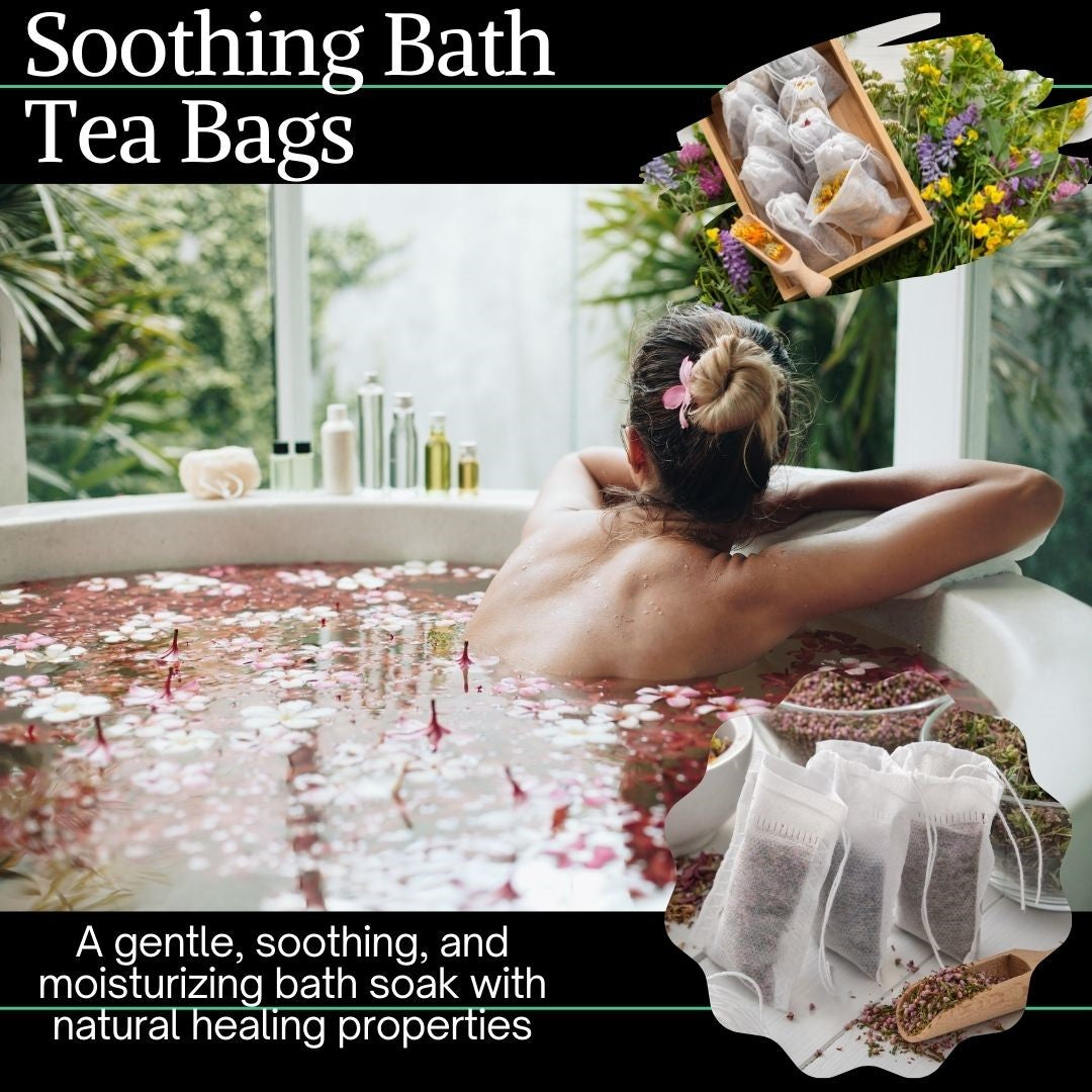 Bath Bags RELAX Tea Herbal Botanicals Flowers: Set of 3-10