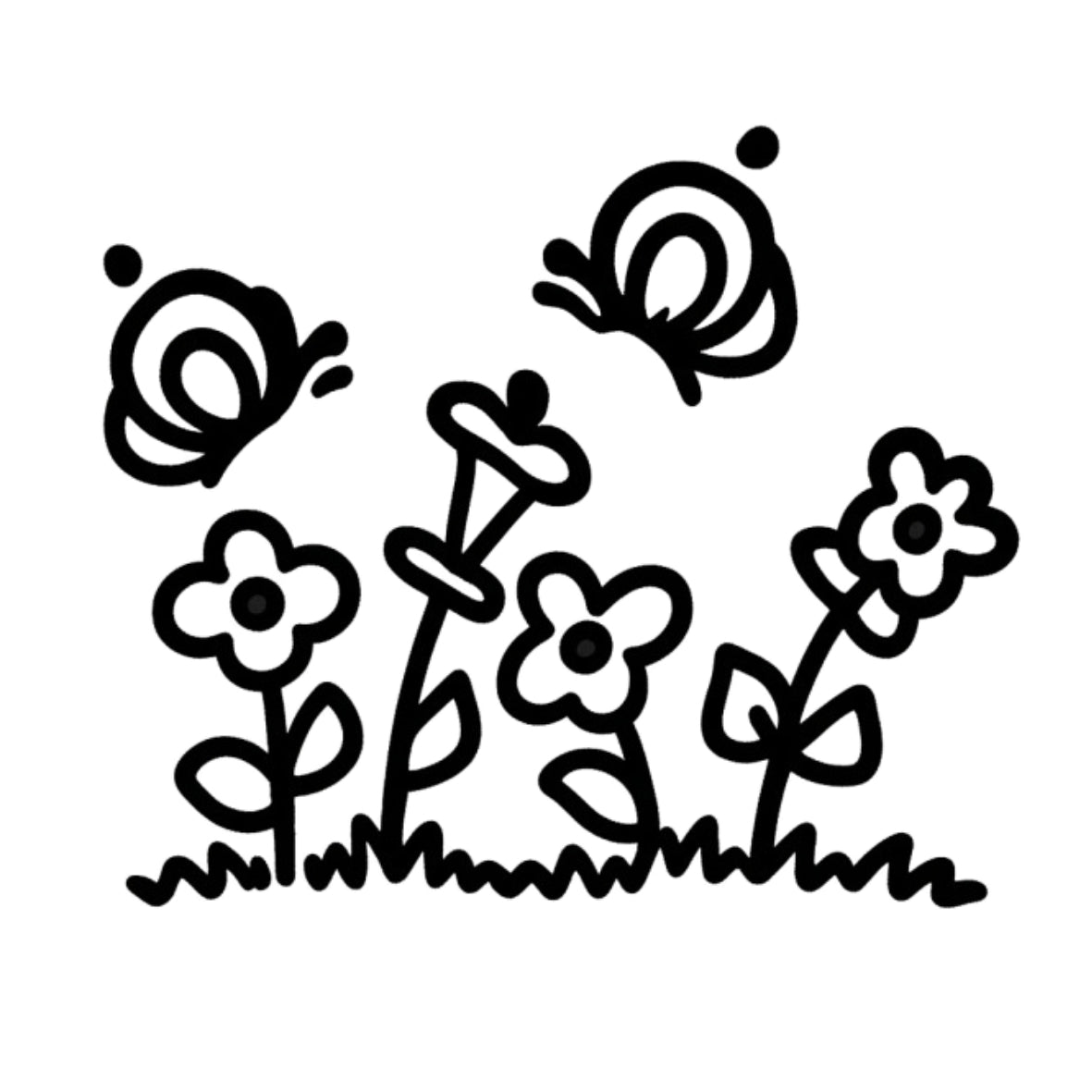 Butterfly Garden Soap Stamp High Quality Resin Clean Images Stamping