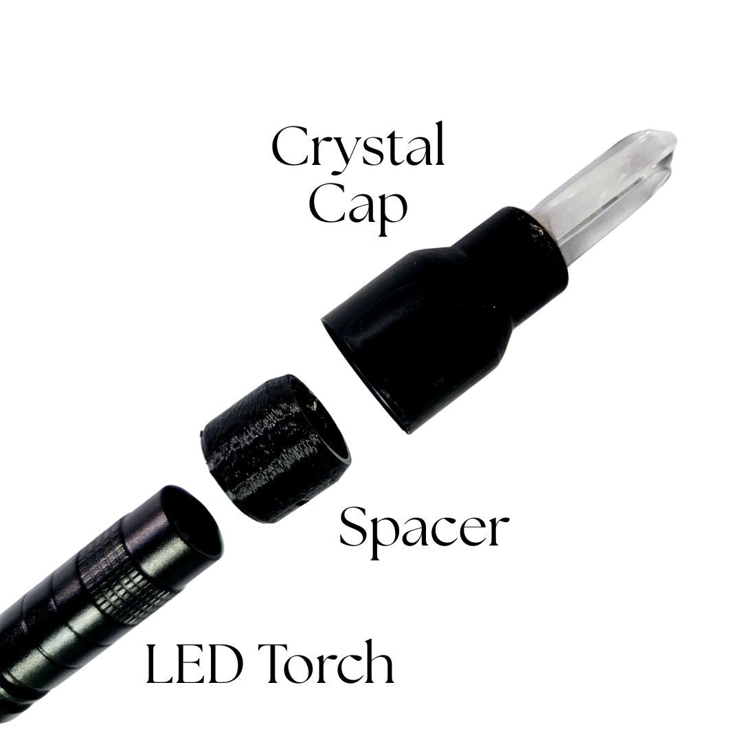 REPLACEMENT PARTS For: Crystal Light Balancing Torch, Colour Discs, Crystal Tip, Maglite Globes, Box