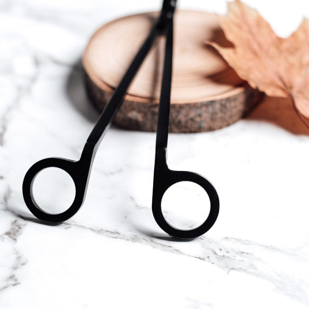 18cm Black Candle Wick Trimmer Stainless Steel Scissors Trim Wick Cutter Round Head Candles Core Shears Tools