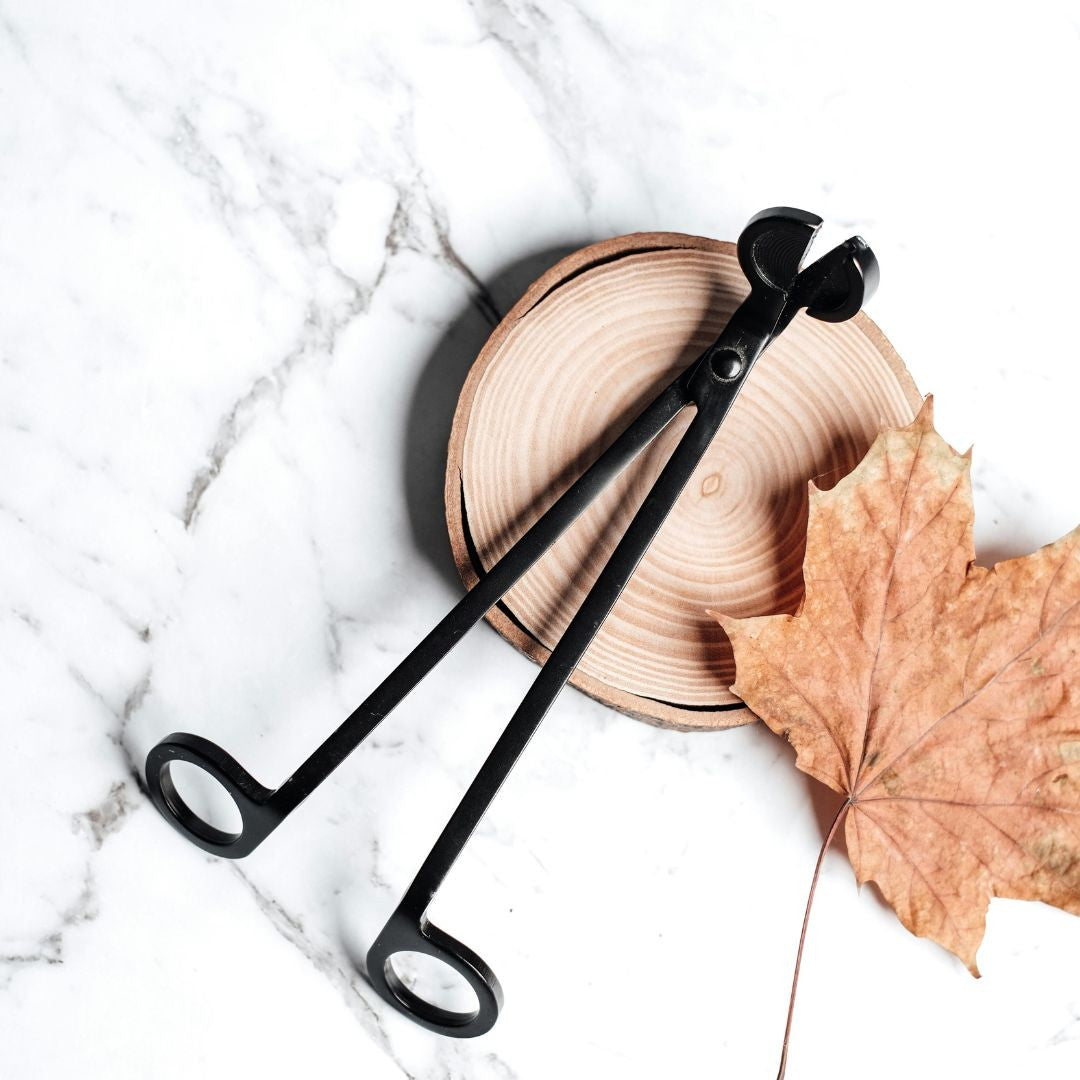 18cm Black Candle Wick Trimmer Stainless Steel Scissors Trim Wick Cutter Round Head Candles Core Shears Tools