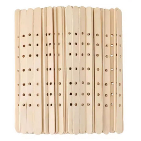Wooden Candle Making Sticks with Holes
