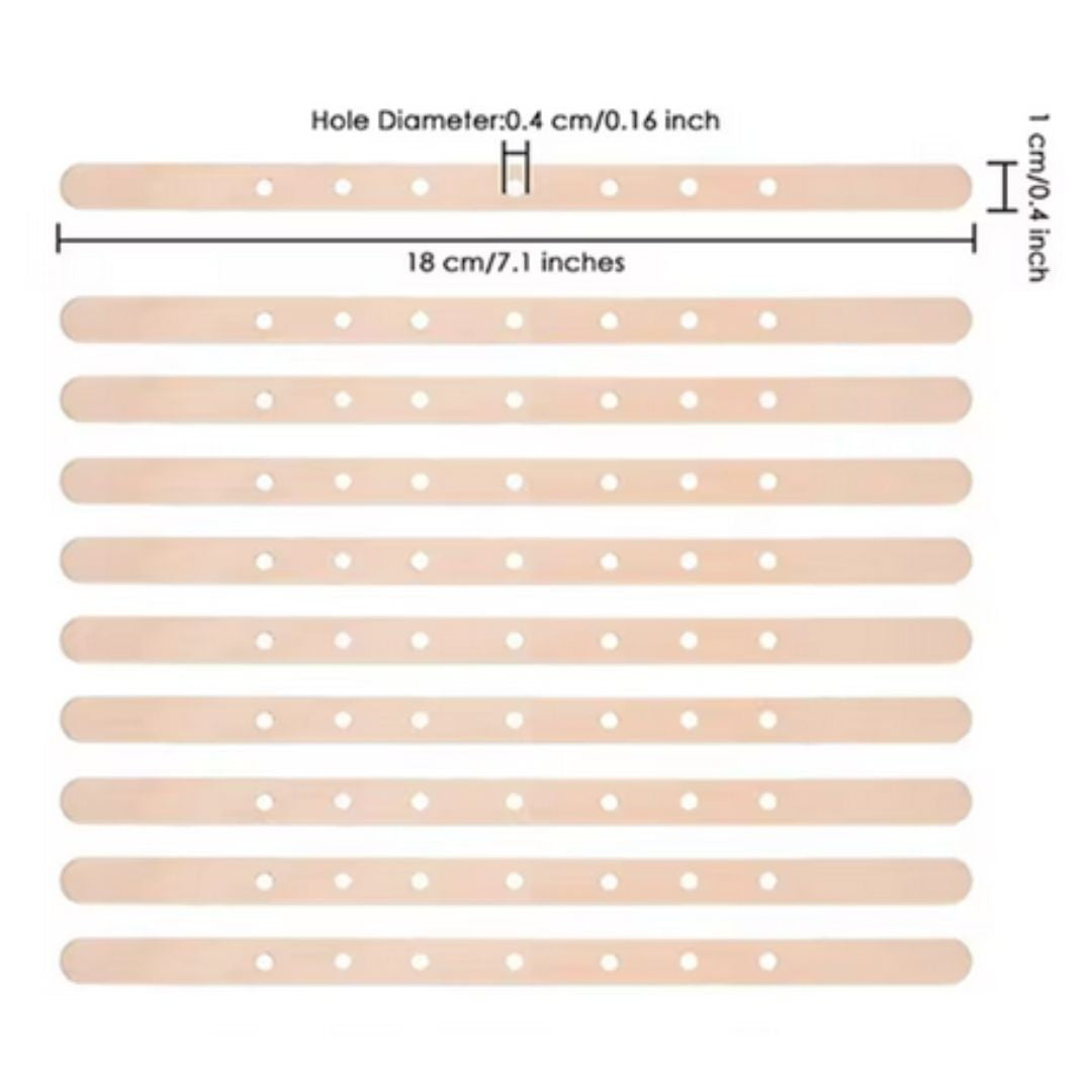 Wooden Candle Making Sticks with Holes