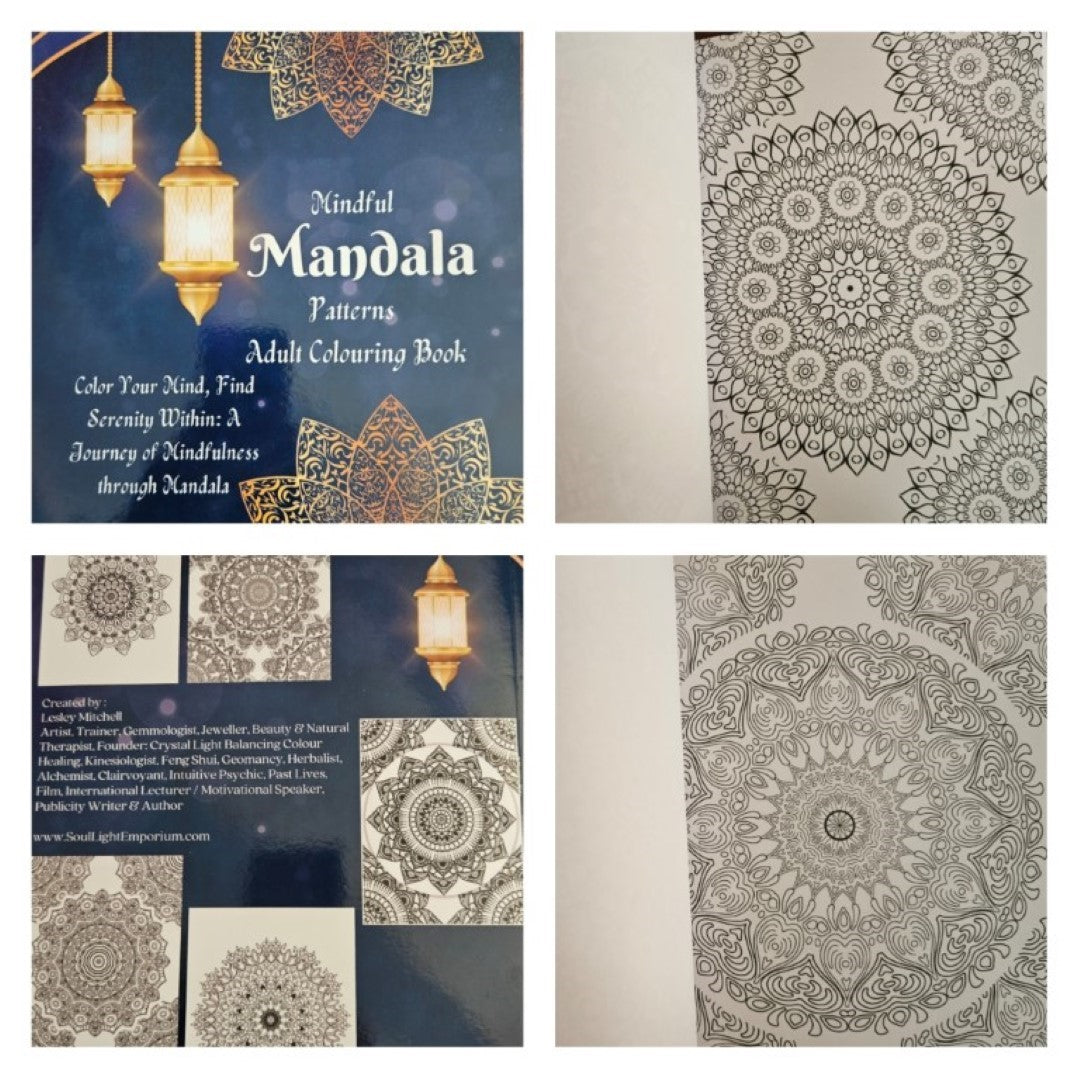 Mindful Mandala Patterns Adult Colouring Book - Lesley Mitchell