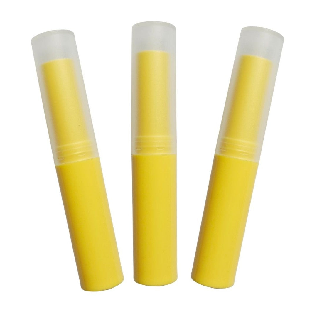 Multicoloured Twist up Lip stick / balm tubes -Narrow Elegant Clear Lids - You choose Colour