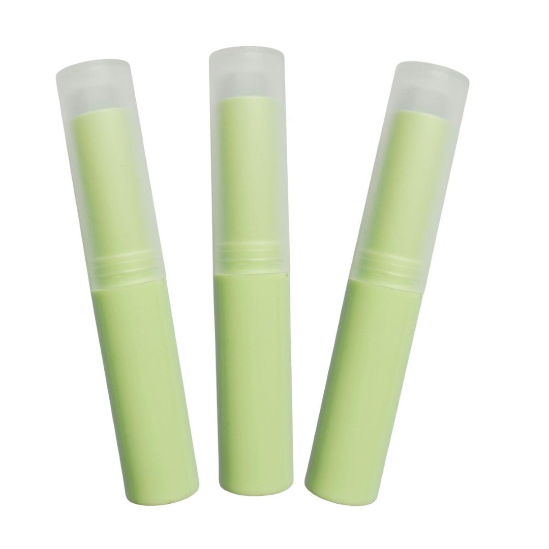 Multicoloured Twist up Lip stick / balm tubes -Narrow Elegant Clear Lids - You choose Colour