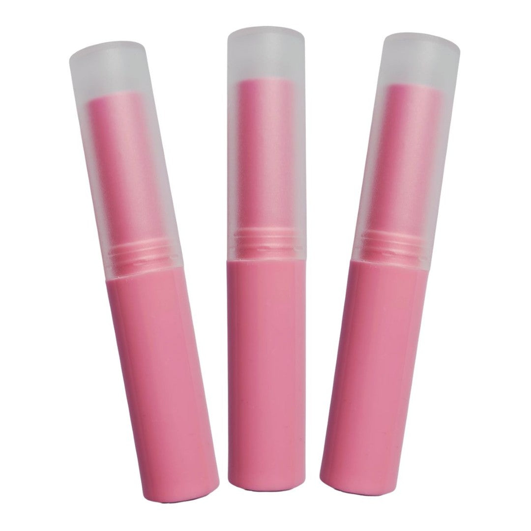 Multicoloured Twist up Lip stick / balm tubes -Narrow Elegant Clear Lids - You choose Colour