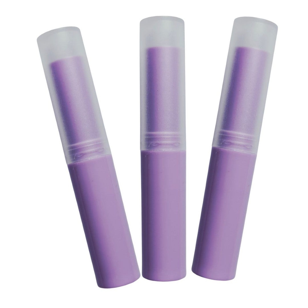 Multicoloured Twist up Lip stick / balm tubes -Narrow Elegant Clear Lids - You choose Colour