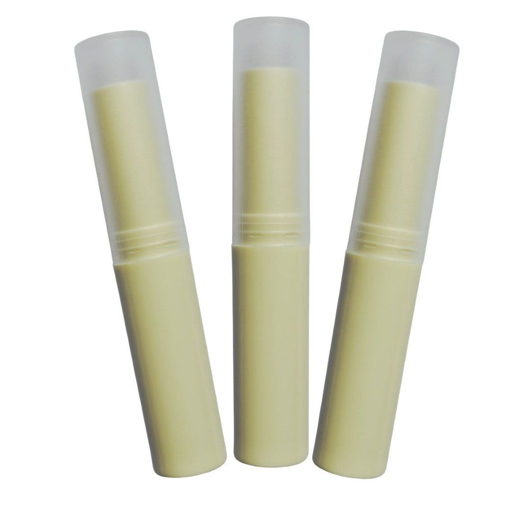 Multicoloured Twist up Lip stick / balm tubes -Narrow Elegant Clear Lids - You choose Colour