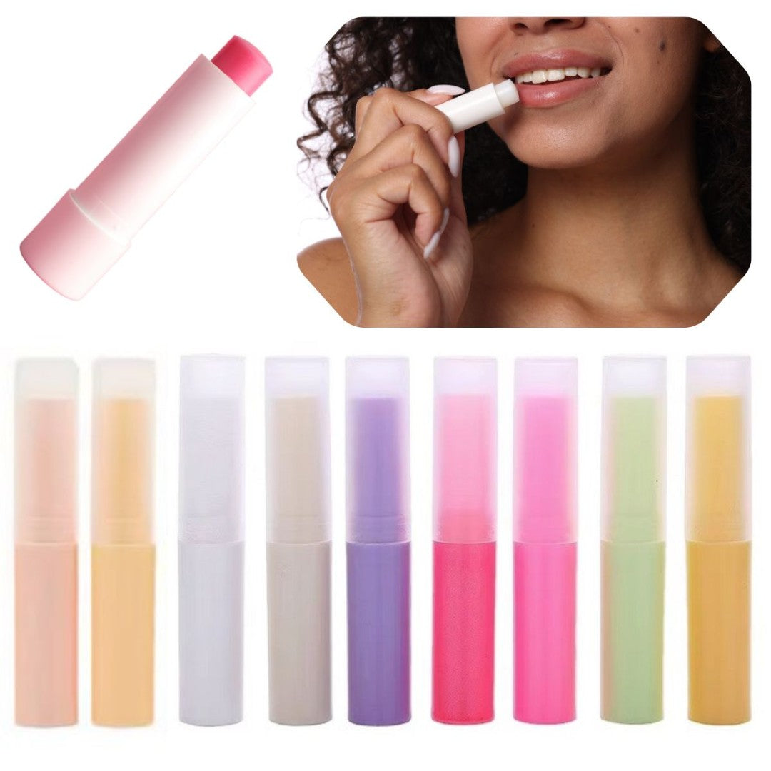 Multicoloured Twist up Lip stick / balm tubes -Narrow Elegant Clear Lids - You choose Colour