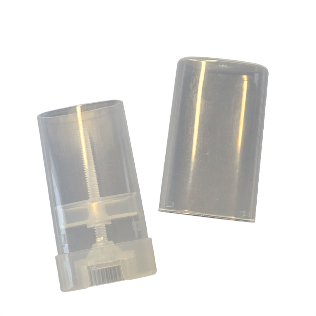 Clear Deodorant Tube Empty Twist-Up Container for DIY Balm and Natural Stick Making 50ml (Refillable)