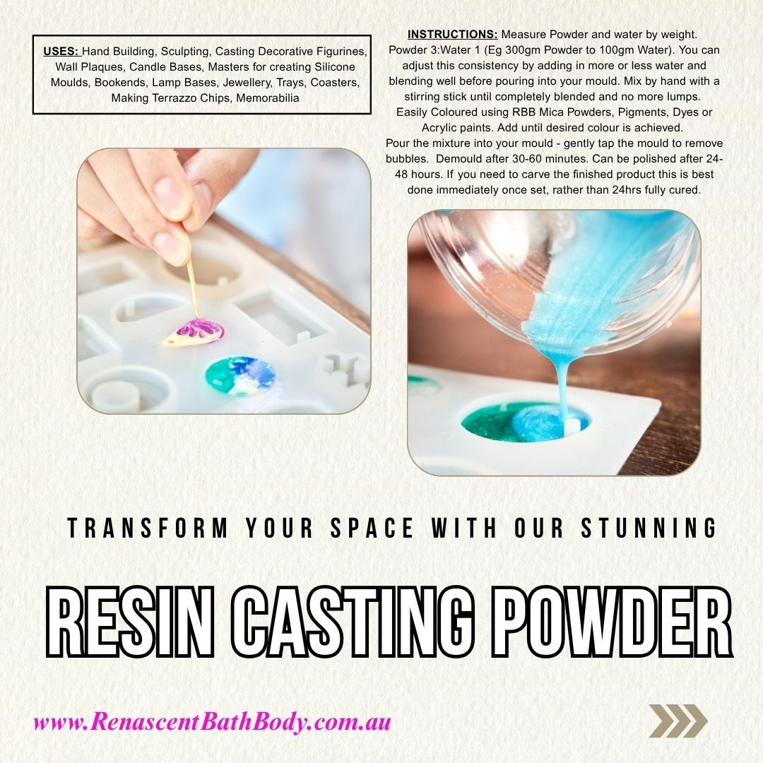 Eco Resin Casting Powder Blend with Water Demould in 30 minutes