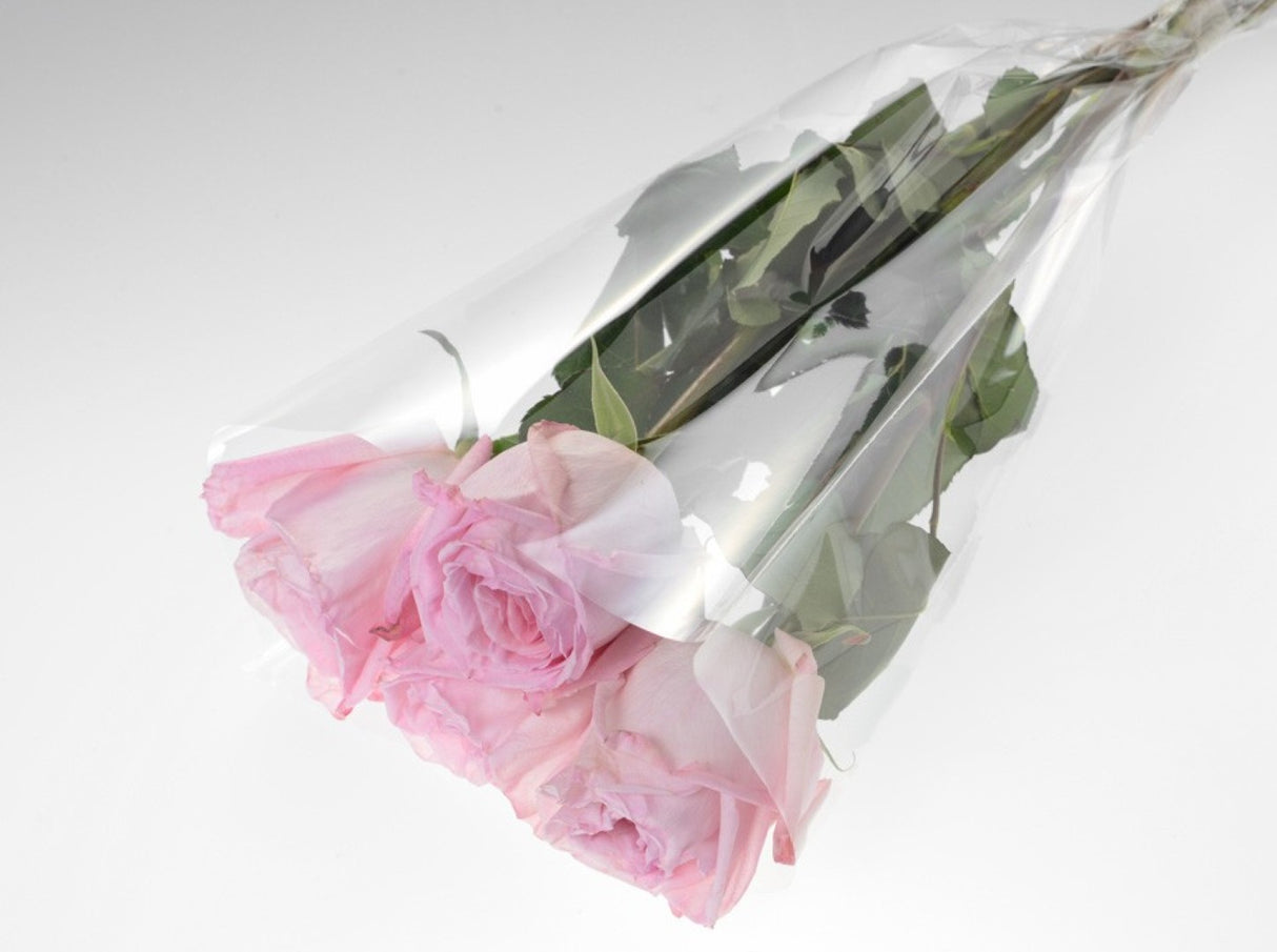 Florist Clear Sleeves - Clear Cello Sleeve V Shape