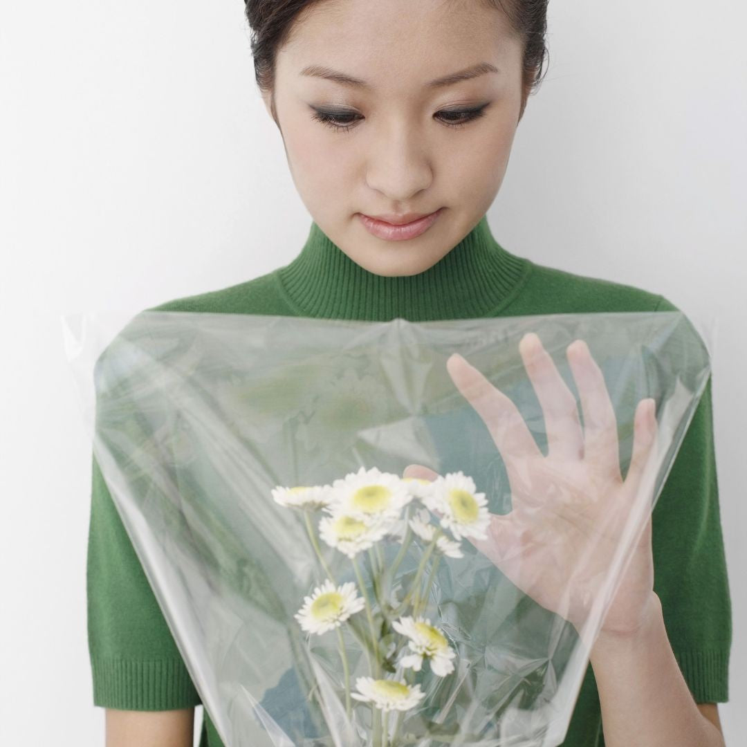 Florist Clear Sleeves - Clear Cello Sleeve V Shape